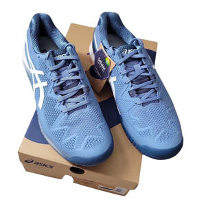 ASICS Men's Gel-Resolution 8 Tennis Shoes, Blue Harmony/White, US 9.5 Wide